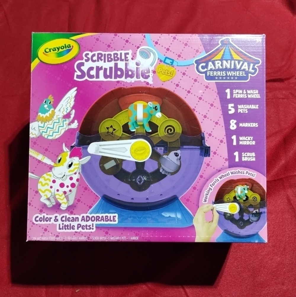 Crayola Scribble Scrubbie Pets Spin & Wash Carnival Playset